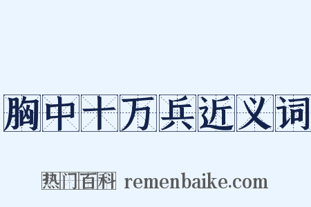 胸中十万兵近义词是什么意思的图片